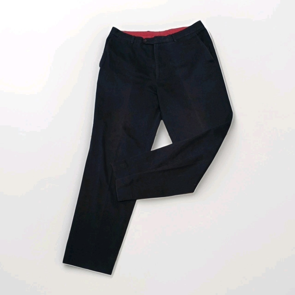 Carolina Herrera Mens Pants US 36x31.5" EU44 Black Cotton Made In Spain